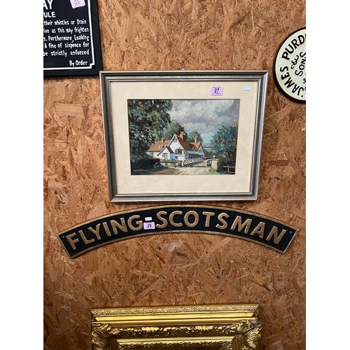 29 - cast iron wall plaque FLYING SCOTSMAN H305