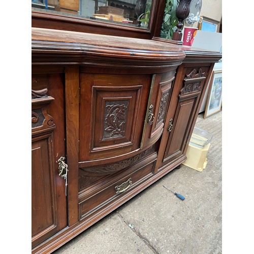 75 - ornate mirror back sideboard