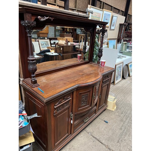 75 - ornate mirror back sideboard