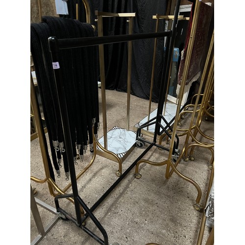 114 - heavy duty black clothes rail 50” long x 53” high