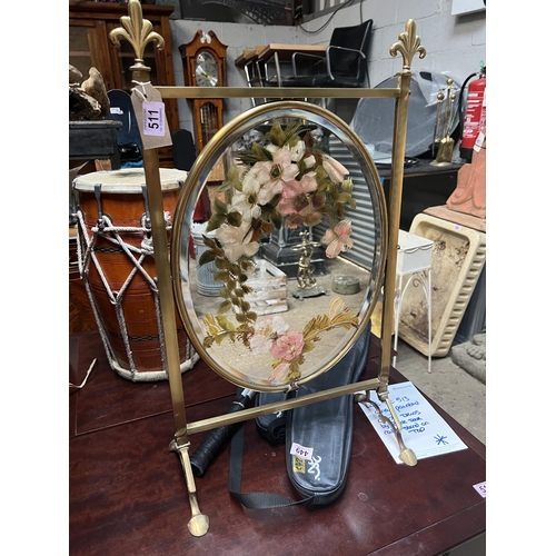 511 - mirrord / brass fire screen s a s