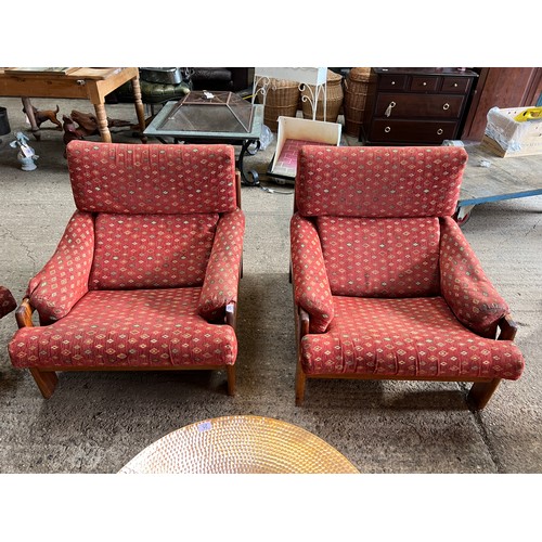 24 - mid century made by REVELESE design JUMBO 2 seater plus 2 x single chairs