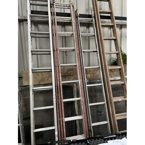 403 - aluminium ladder 3 sections , 9ft sections