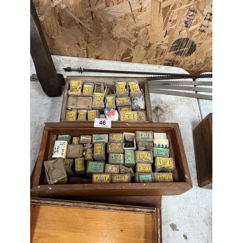 46 - 2 trays vintage screws...