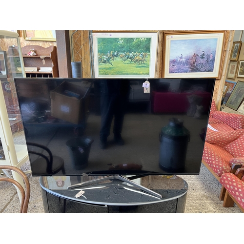 17 - Samsung 55” TV with stand DVD player etc./