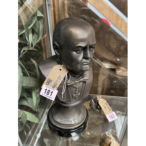 181 - bronze bust statue Churchill h106 13