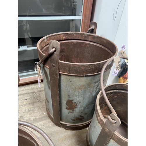 197 - large heavy rustic bucket h273