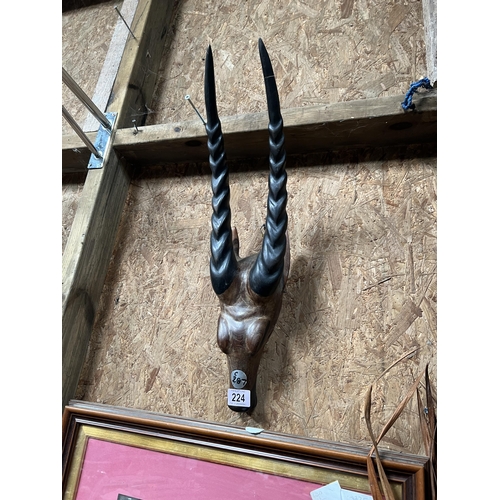 224 - wood antelope head