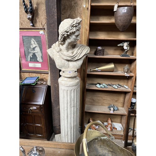 239 - Roman statue Stone effect 188CM High believed to be Apollo