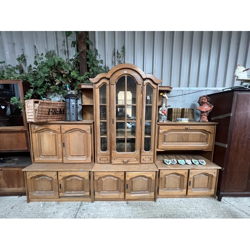 326 - multi sectional oak dresser unit