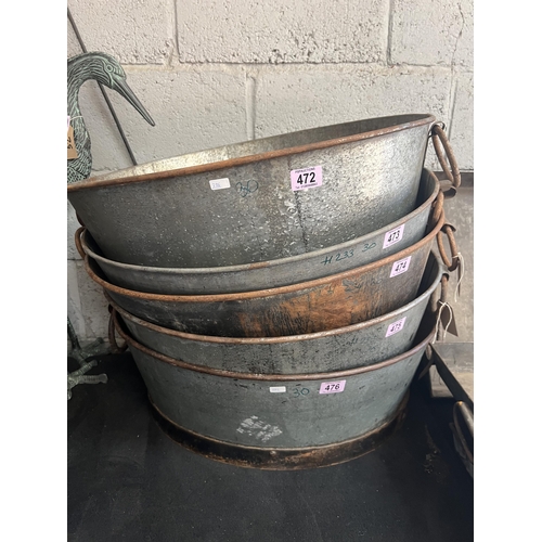 472 - Oval planter tub h