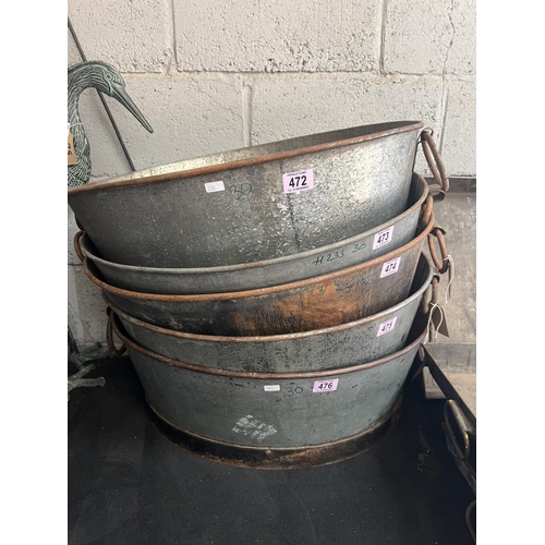 474 - Oval planter tub h