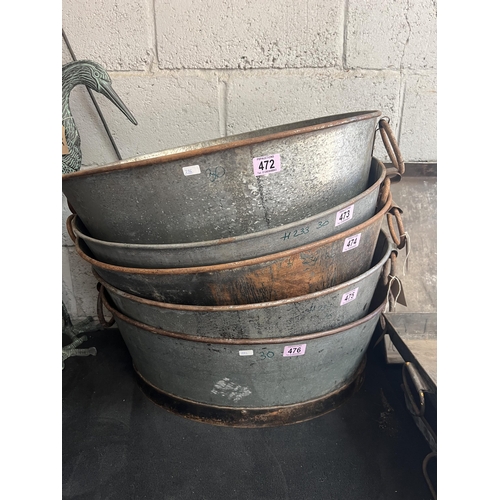 476 - Oval planter tub h