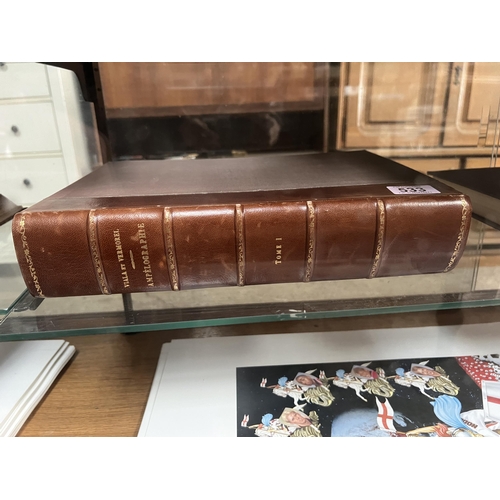 533 - vintage leather bound book in FRENCH