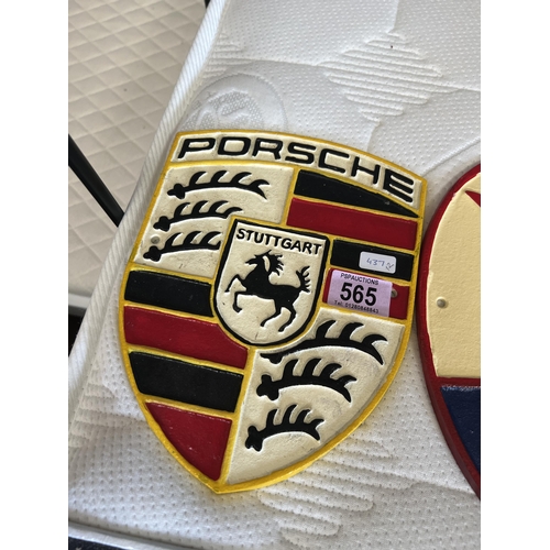 565 - Porsche cast iron sign