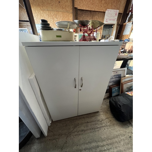 587 - White office cupboard