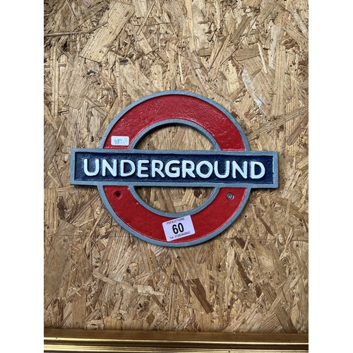 60 - London Underground plaque h489