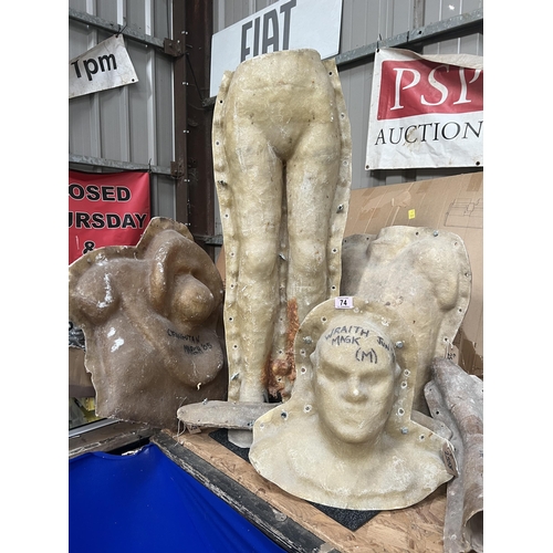 74 - fibreglass mould full body , plus orangutang part mould