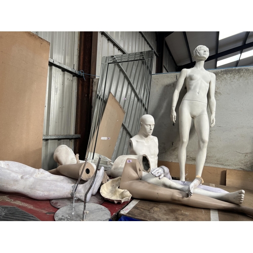 98 - Qty mannequin parts plus full body female mannequin