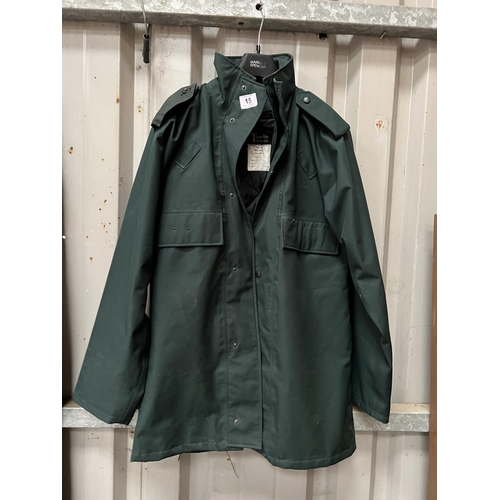 15 - green waterproof anorak