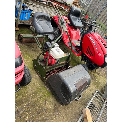 682 - Atco cylinder mower with rolling seat honda engine