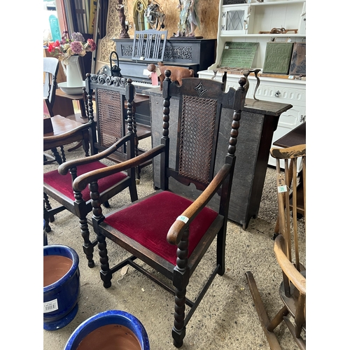 10 - Oak high back carver chair