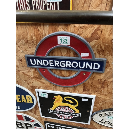 133 - h488   underground sign