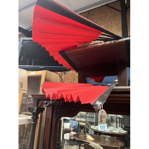 151 - x 2 large red fans