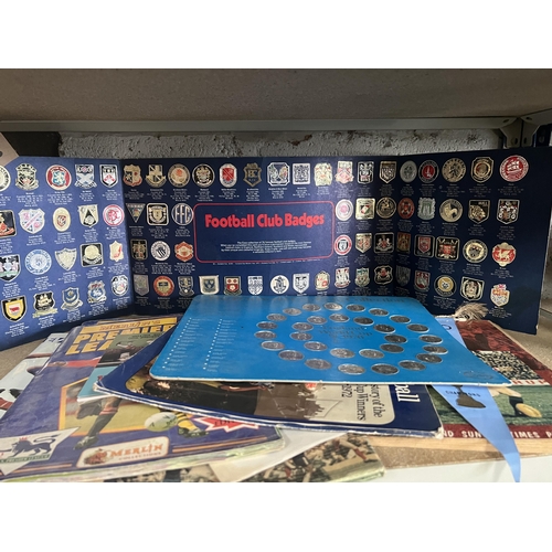 348 - Qty collectors football badges / coins etc..