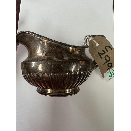 496 - silver hallmarked cream jug approx 250 grams