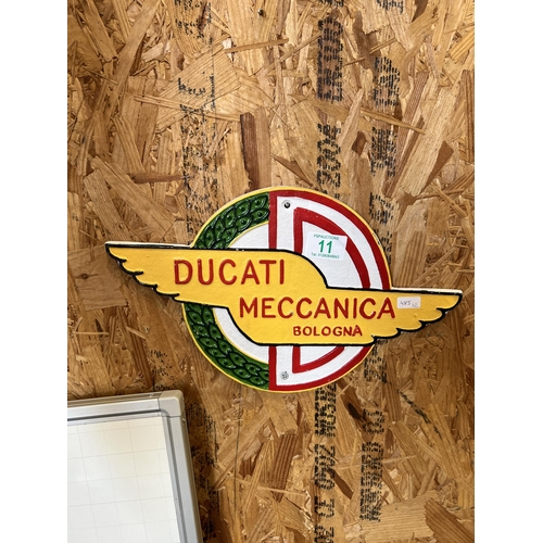 11 - cast iron wall plaque Ducati h485