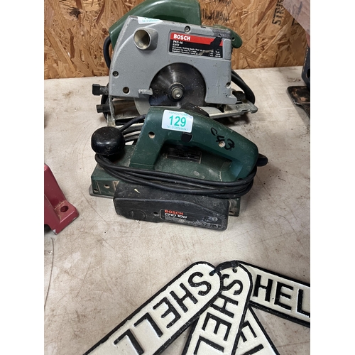 129 - Bosch PHOO 100 , 240v planer