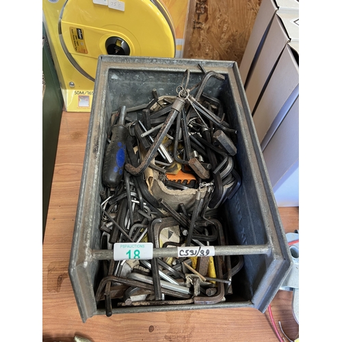 18 - tub large qty Allen keys