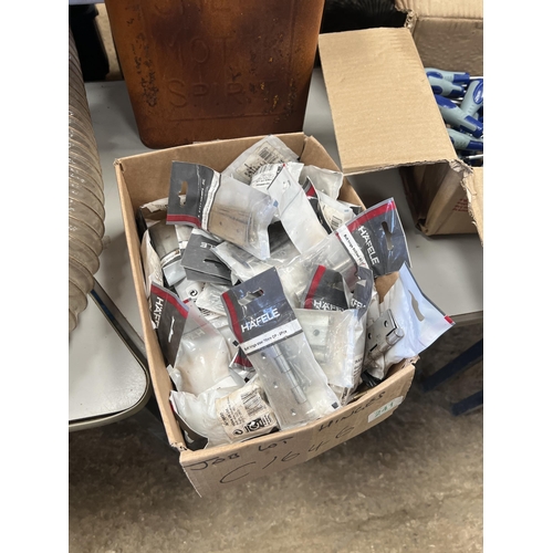 241 - Box of steel and brass hinges high quality