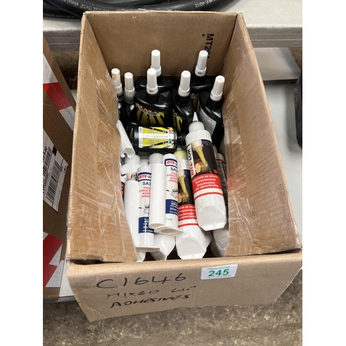 245 - Box of mixed adhesive