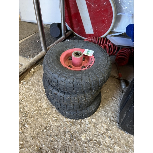 27 - 4 x sack truck wheels