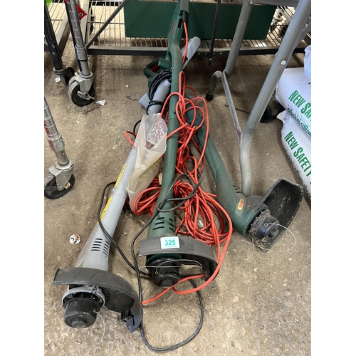 325 - Qty electric strimmers