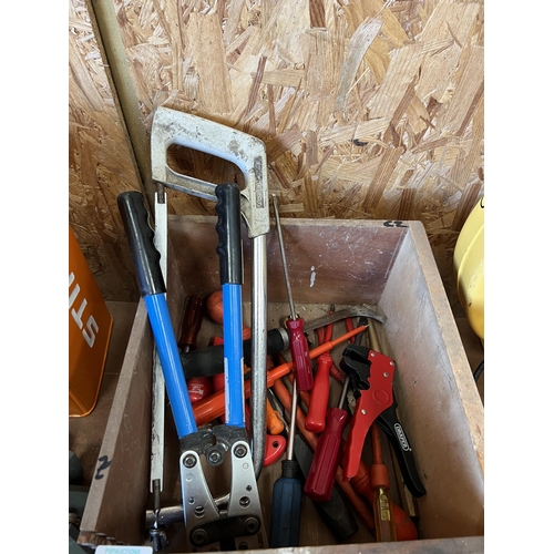 34 - box mixed tools screwdrivers etc.l