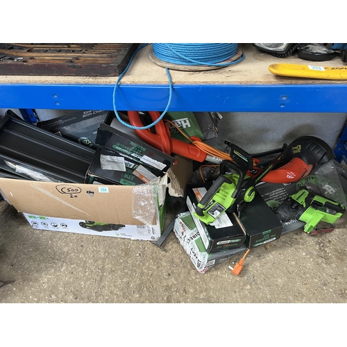 354 - Large qty of green works spares and untested