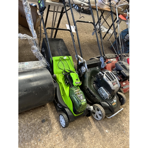 427 - Greenworks 48v cordless mower with charger / battery