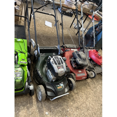 428 - Webb petrol mower , no grass bag / front rolls need looking at