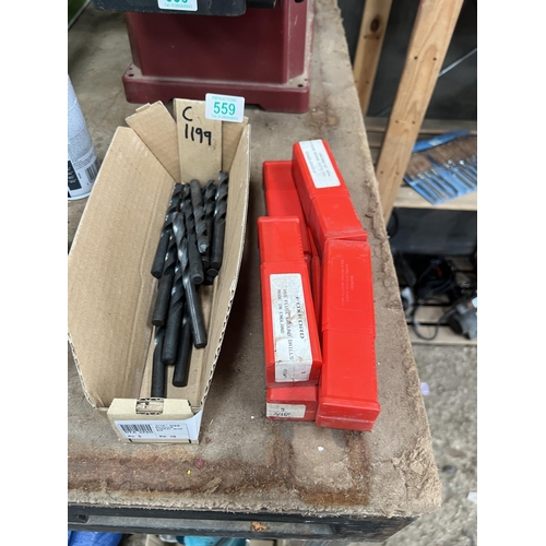 559 - Qty hss drill bits