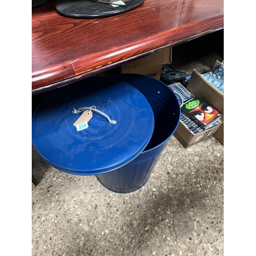 234 - blue metal bin