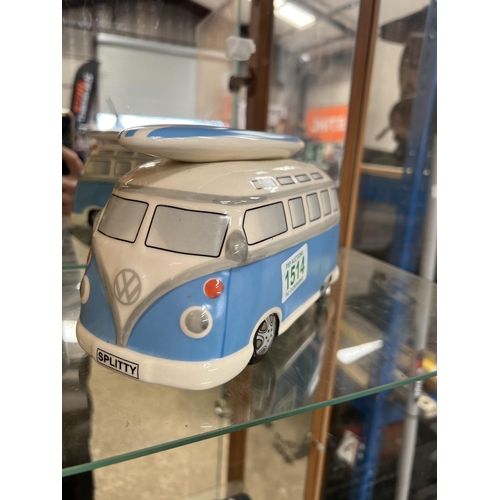 1514 - VW split screen camper van ceramic money box