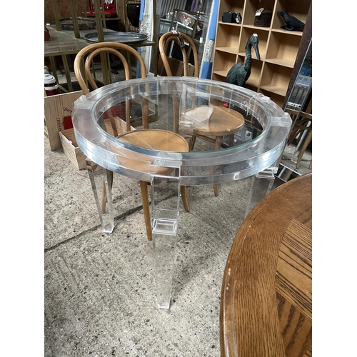 36 - Retro looking glass effect hall table