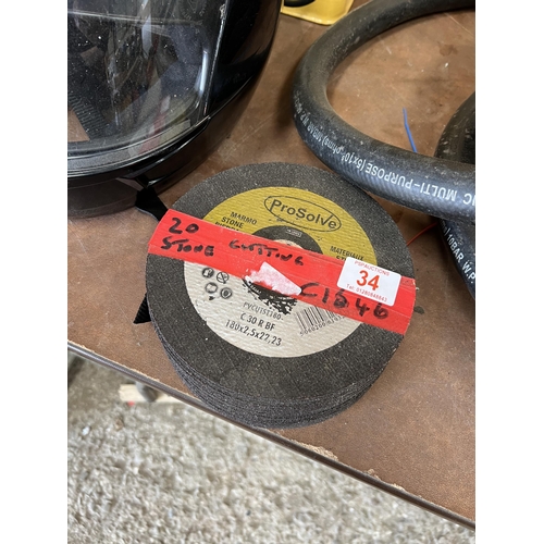 34 - Qty stone cutting discs