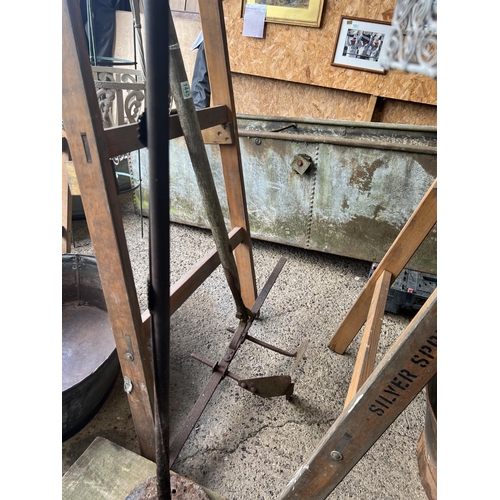 1445 - vintage long handled plough attachment