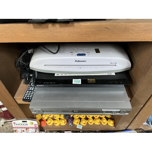 1530 - 2 x DVD players plus laminator