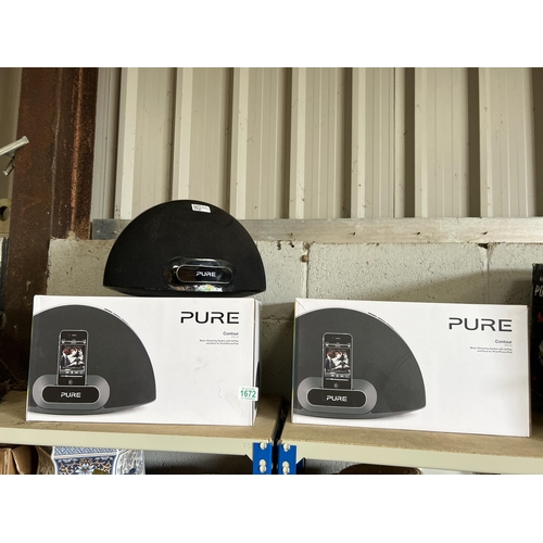 1672 - 2 x Pure docking stations boxed