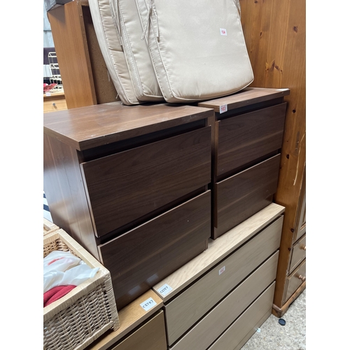 103 - 2 x 2 draw bedside cabinets